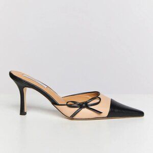 NEW Tony Bianco Shirley Beech and Black Heels Mules, Size 6, $170